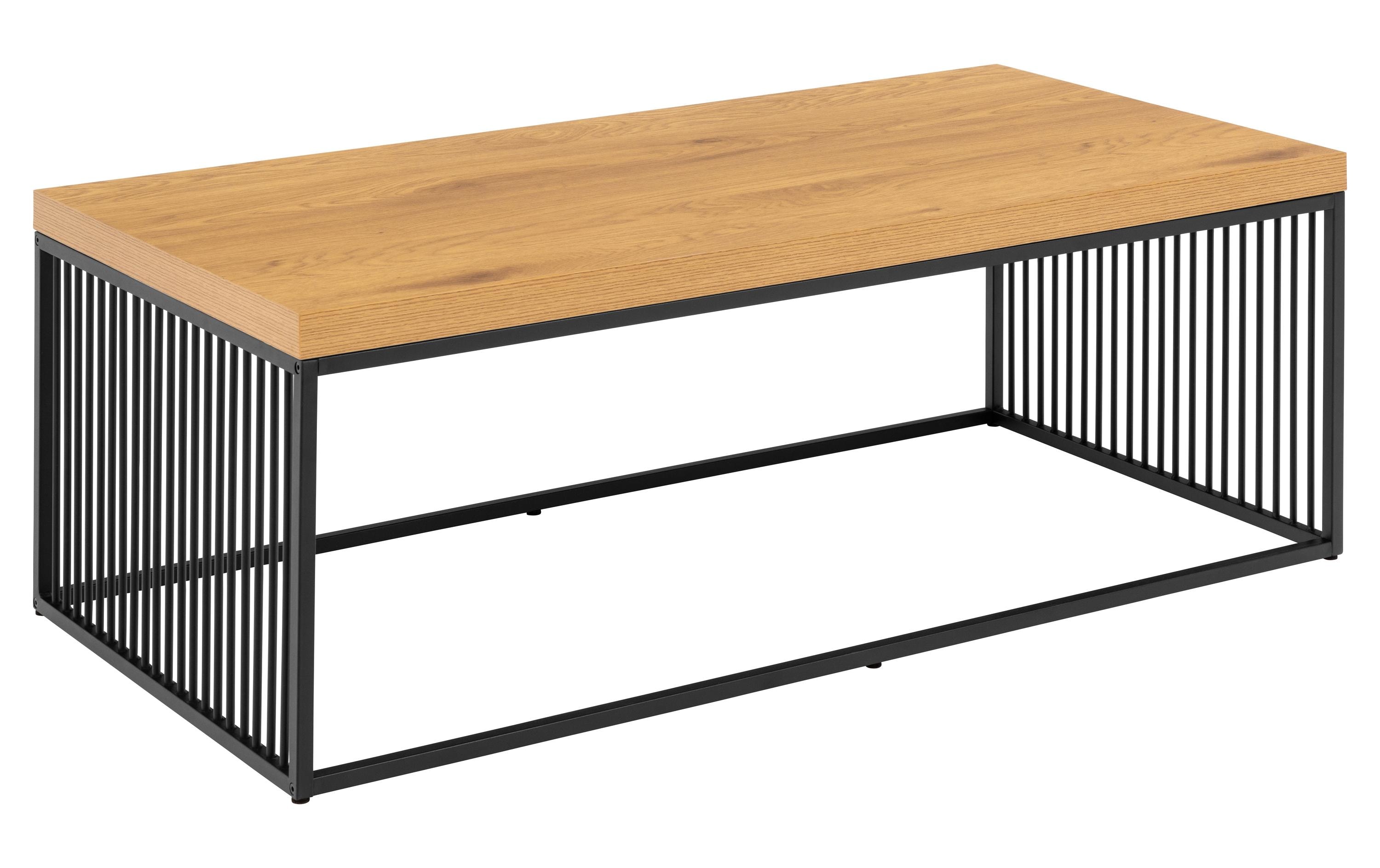 AC Design Couchtisch Strington 120 x 60 x 42 cm, Braun/Schwarz