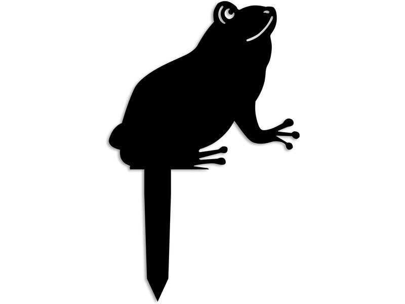 Wallxpert Gartenstecker Frosch 34 x 22 cm