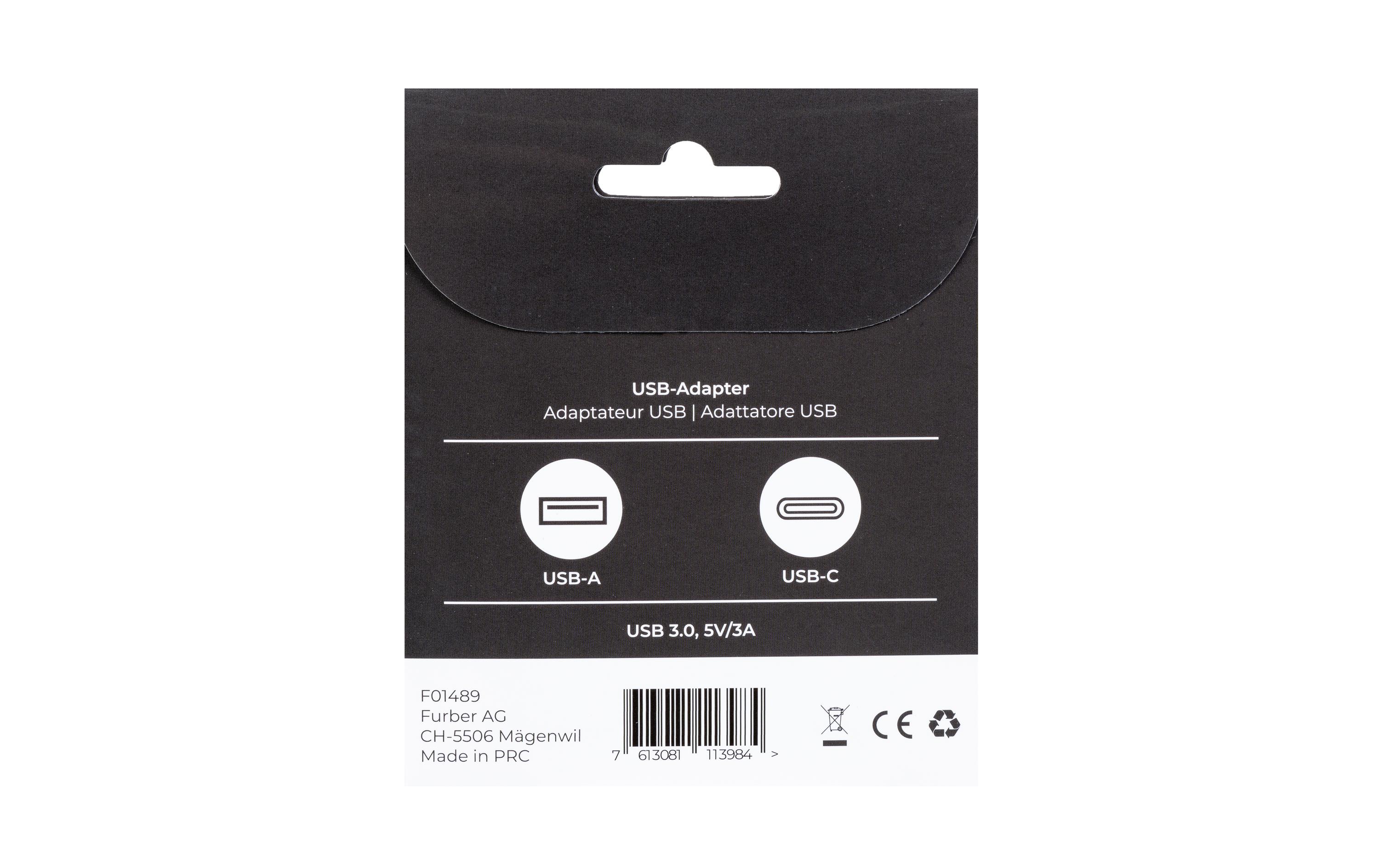 onit USB 3.1 Adapter USB-A Stecker - USB-C Buchse, 1 Stück