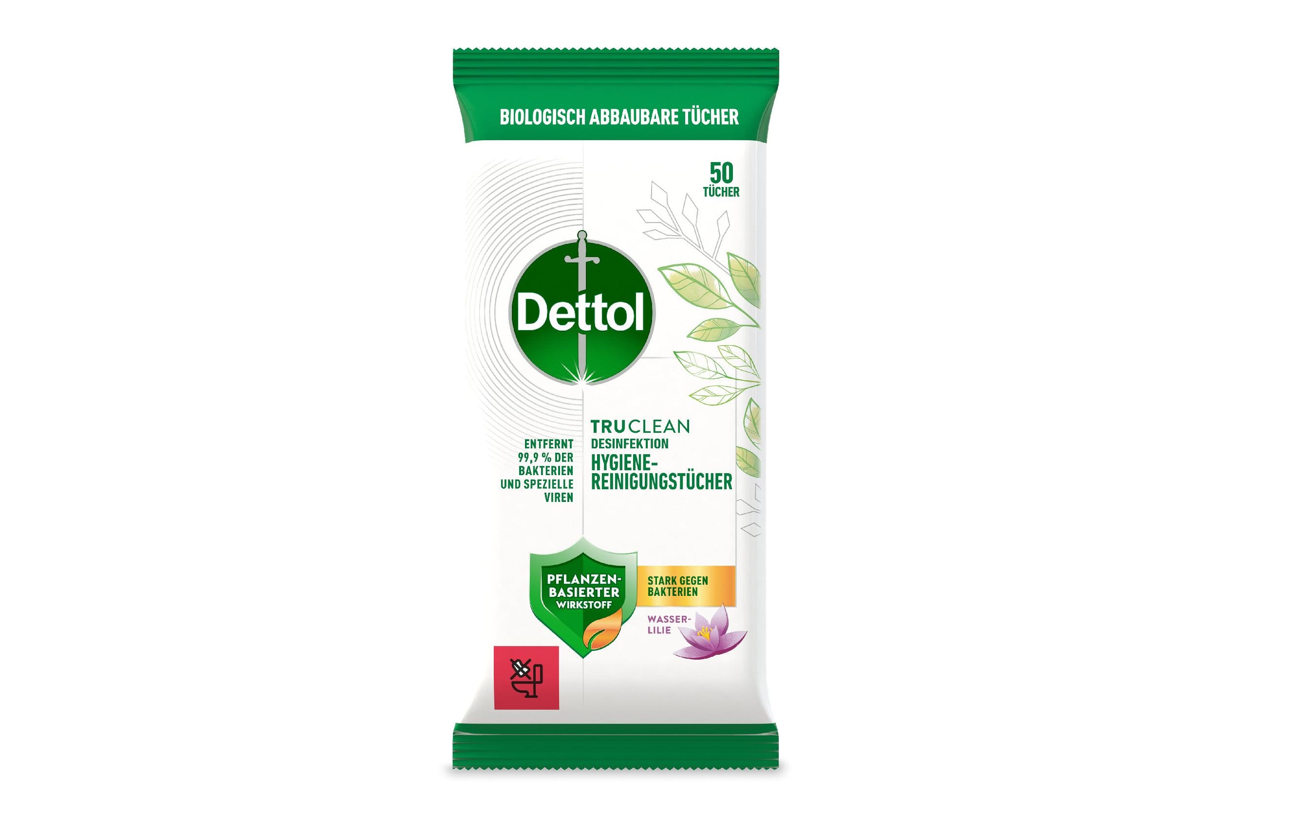 Dettol Allzweckreiniger Desinfektionstücher Wasserlilie 50 Stück Dettol Allzweckreiniger Desinfektionstücher Wasserlilie 50 Stück