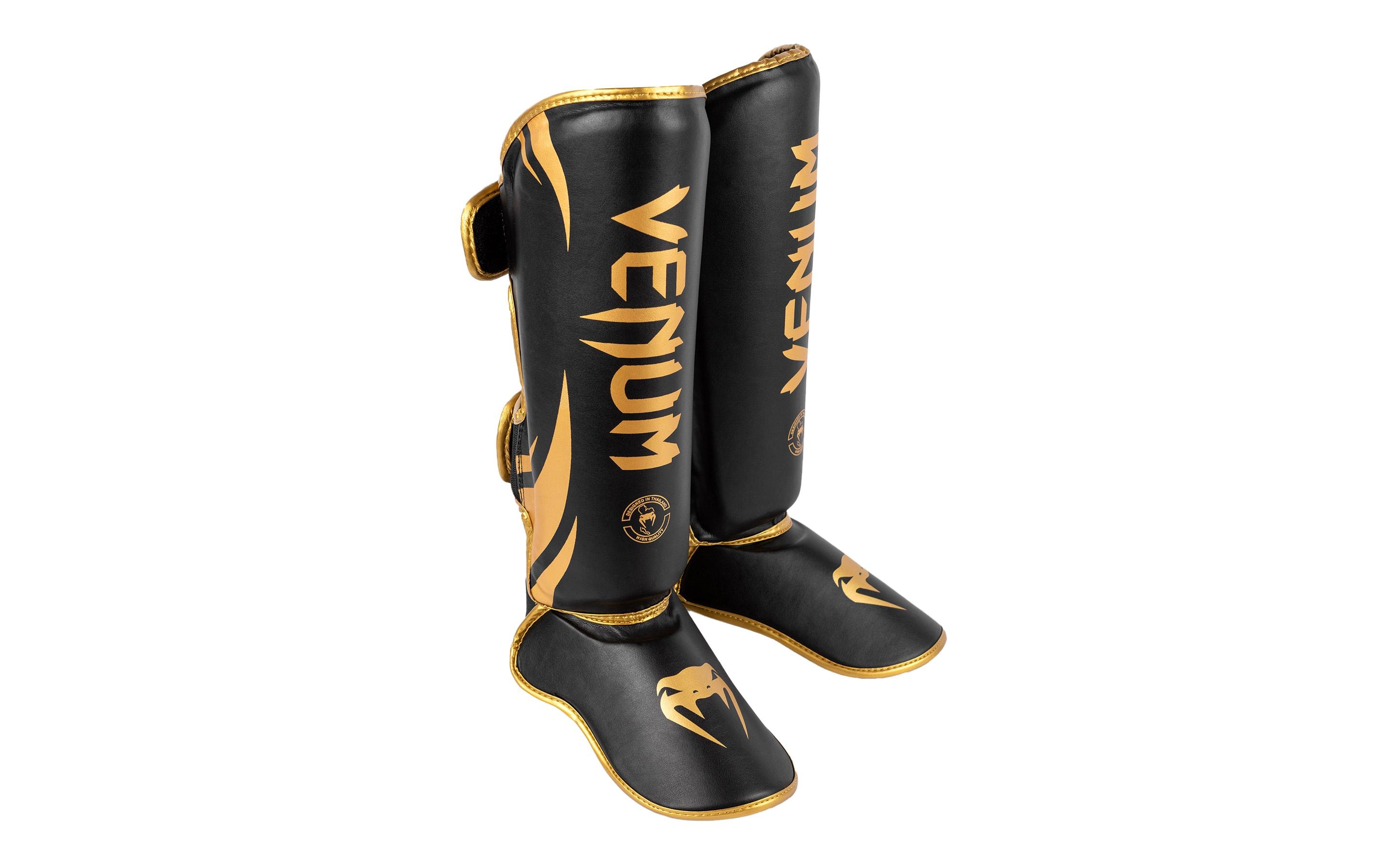 Venum Challenger Standup Shin Guards Gold/Schwarz, L
