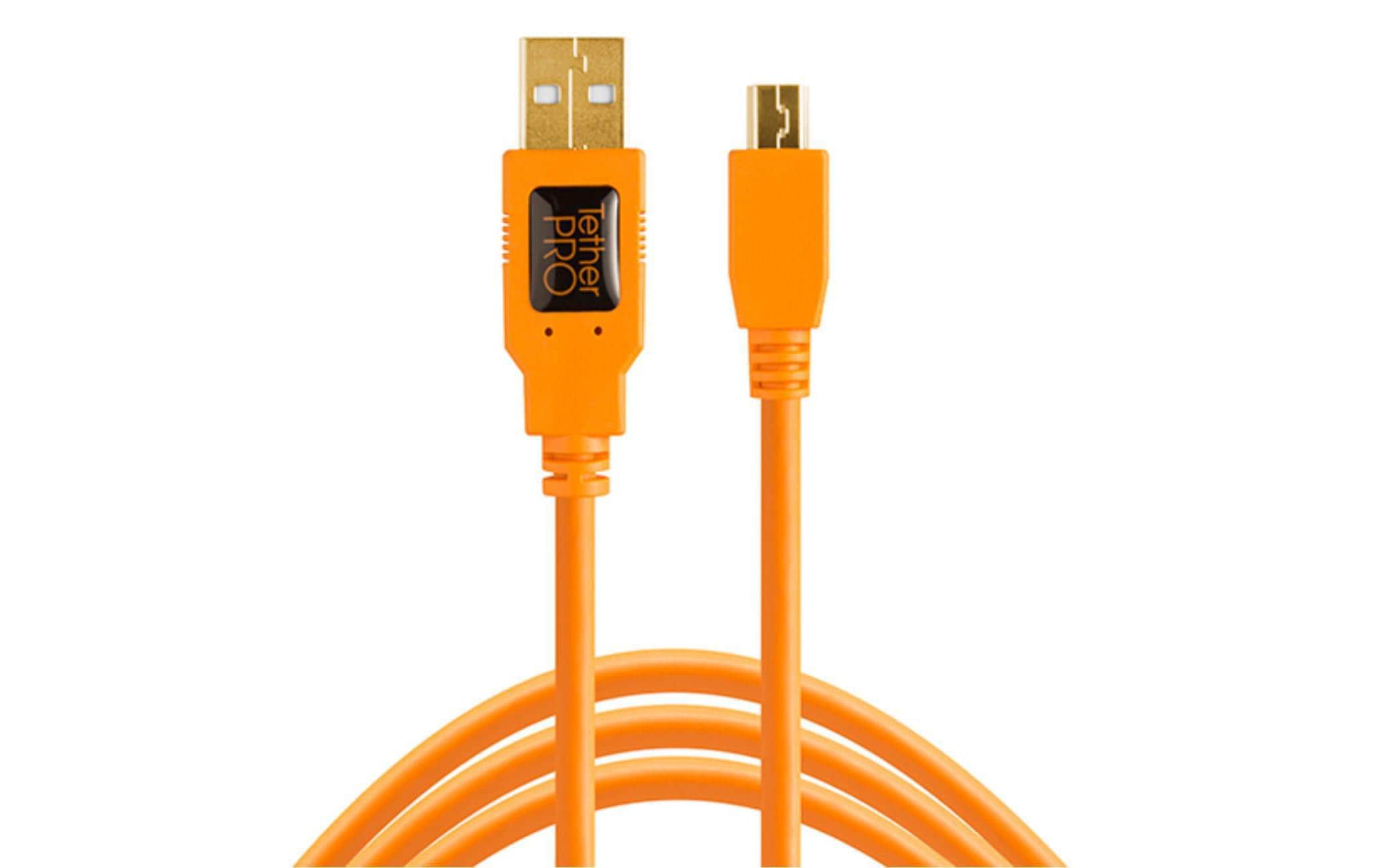 Tether Tools Kabel TetherPro USB 2.0 A / Mini B 5 Pin 4.6 Meter – orange