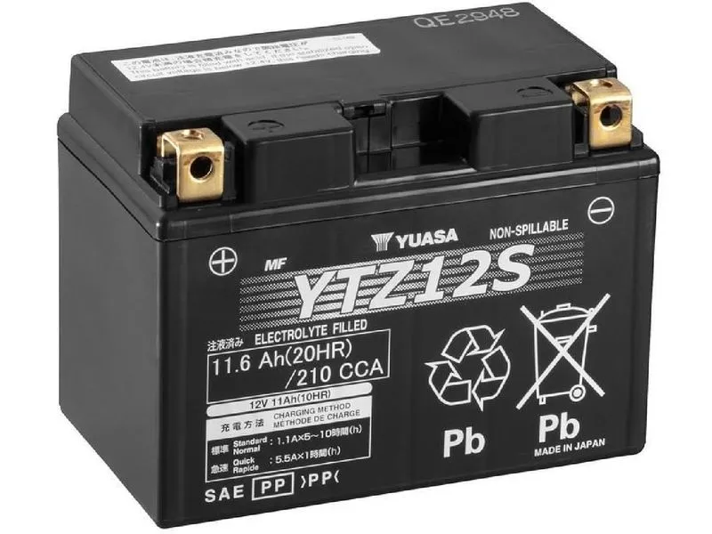 YUASA Motorradbatterie AGM 12V/11.6Ah/210A YUASA Motorradbatterie AGM 12V/11.6Ah/210A