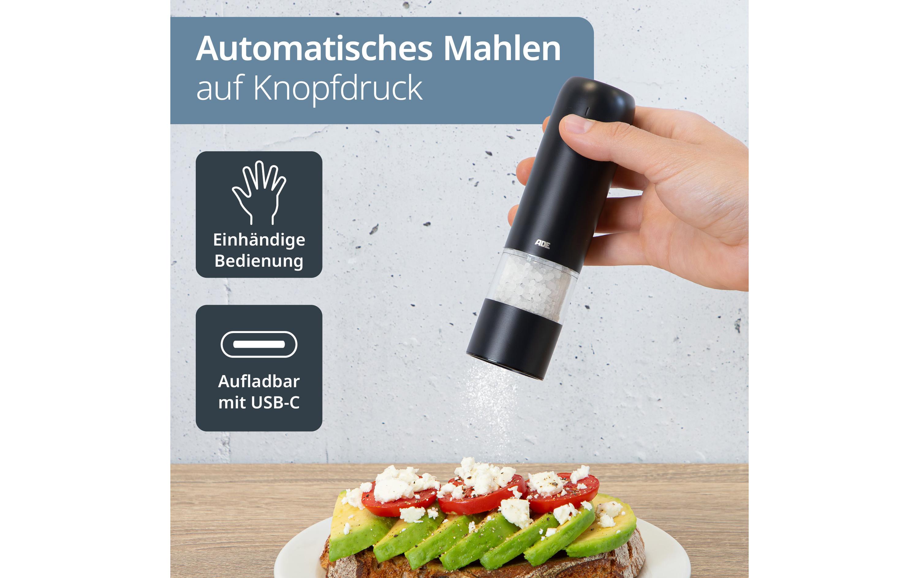 ADE Salz- und Pfeffermühle 13.9 cm, Anthrazit