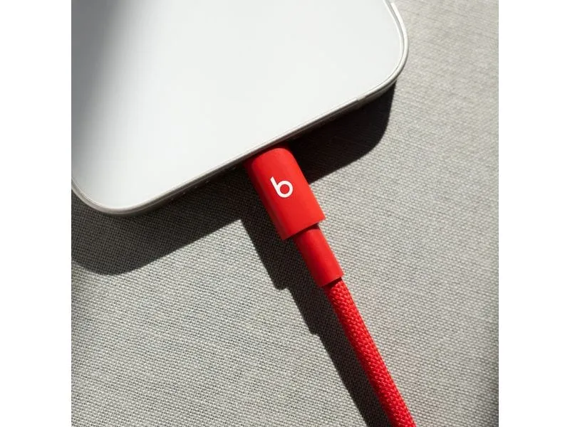 Apple Beats USB-C auf Lightning gewebtes Kabel, rot, 1.5 m
