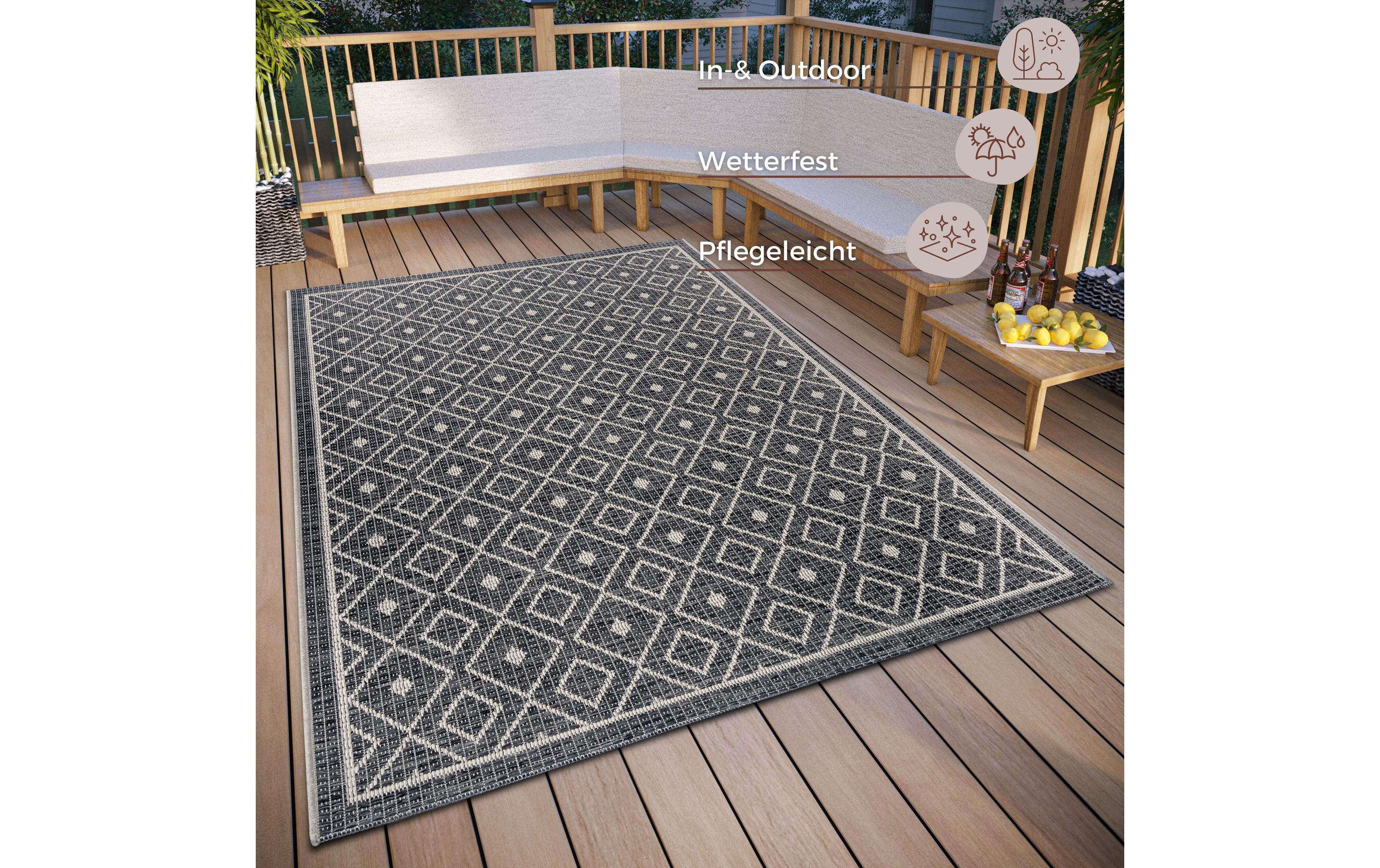 Hanse Home Teppich Lahal 155 cm x 235 cm, Beige/Grau