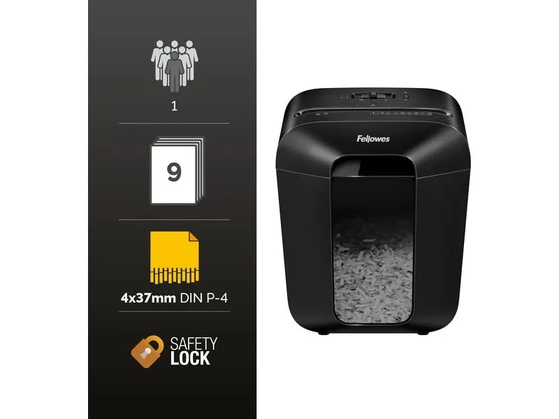 Fellowes Aktenvernichter Powershred LX50 P-4, 9 Seiten