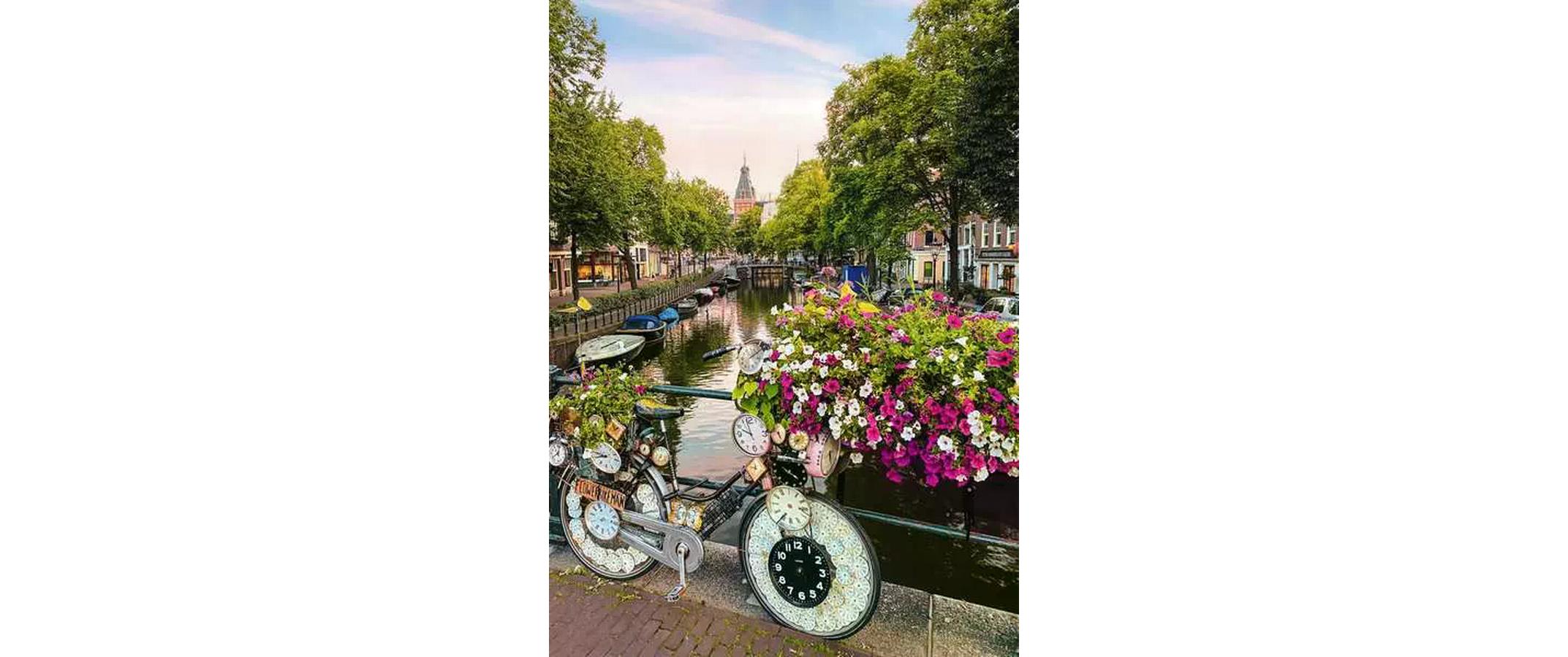 Ravensburger Puzzle Fahrrad und Blumen in Amsterdam 1000 Teile