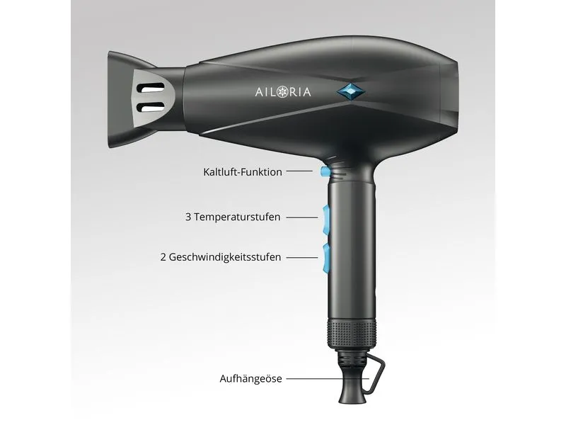 Ailoria SOUFFLE 2200 W, Schwarz Ailoria SOUFFLE 2200 W, Schwarz