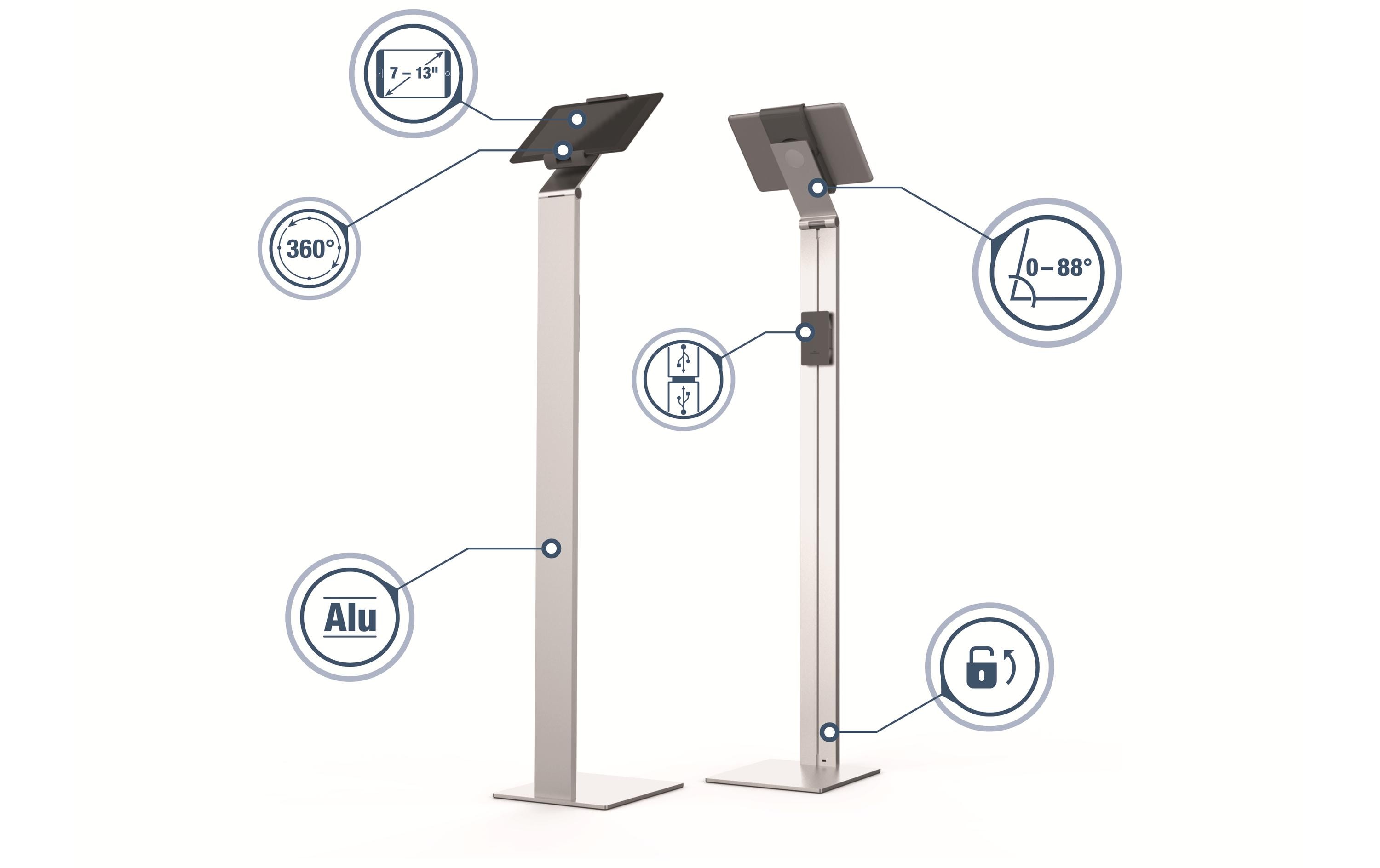 DURABLE Halterung Floor Silber