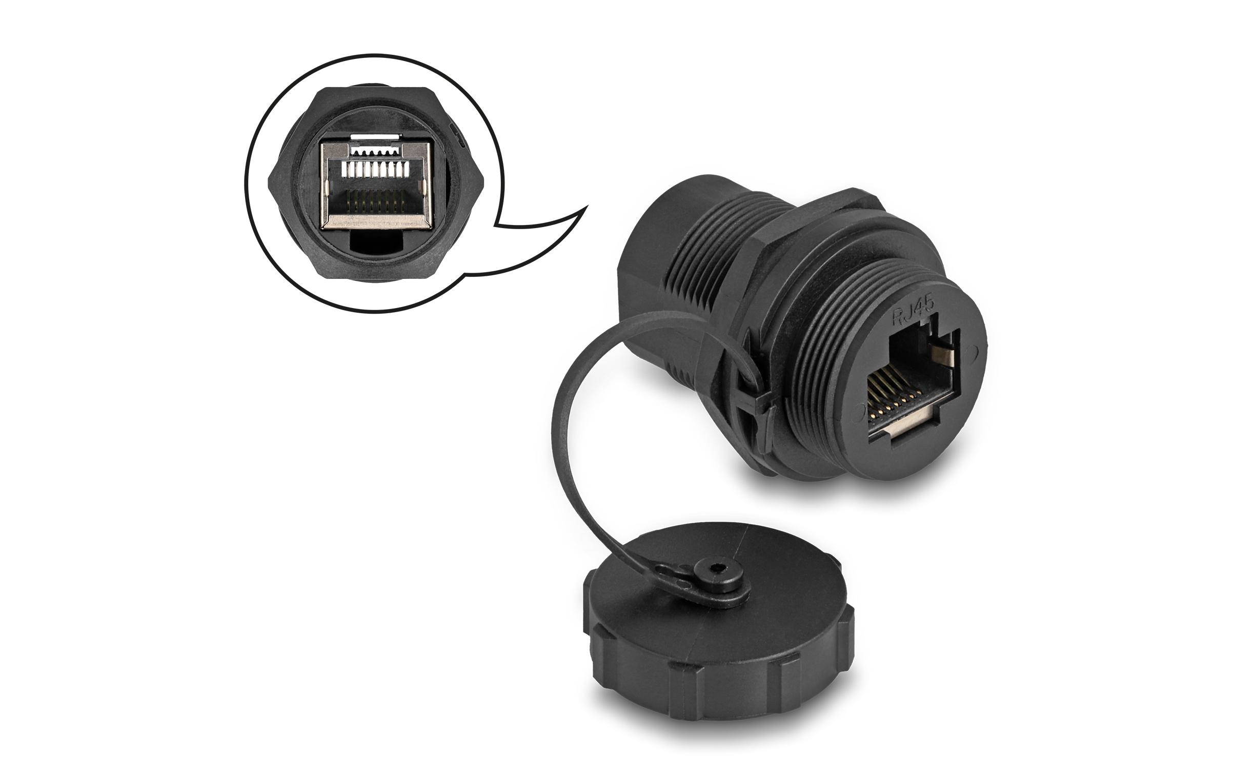 Delock Kupplung RJ45 Cat.6A mit Verschlusskappe 1 Stück