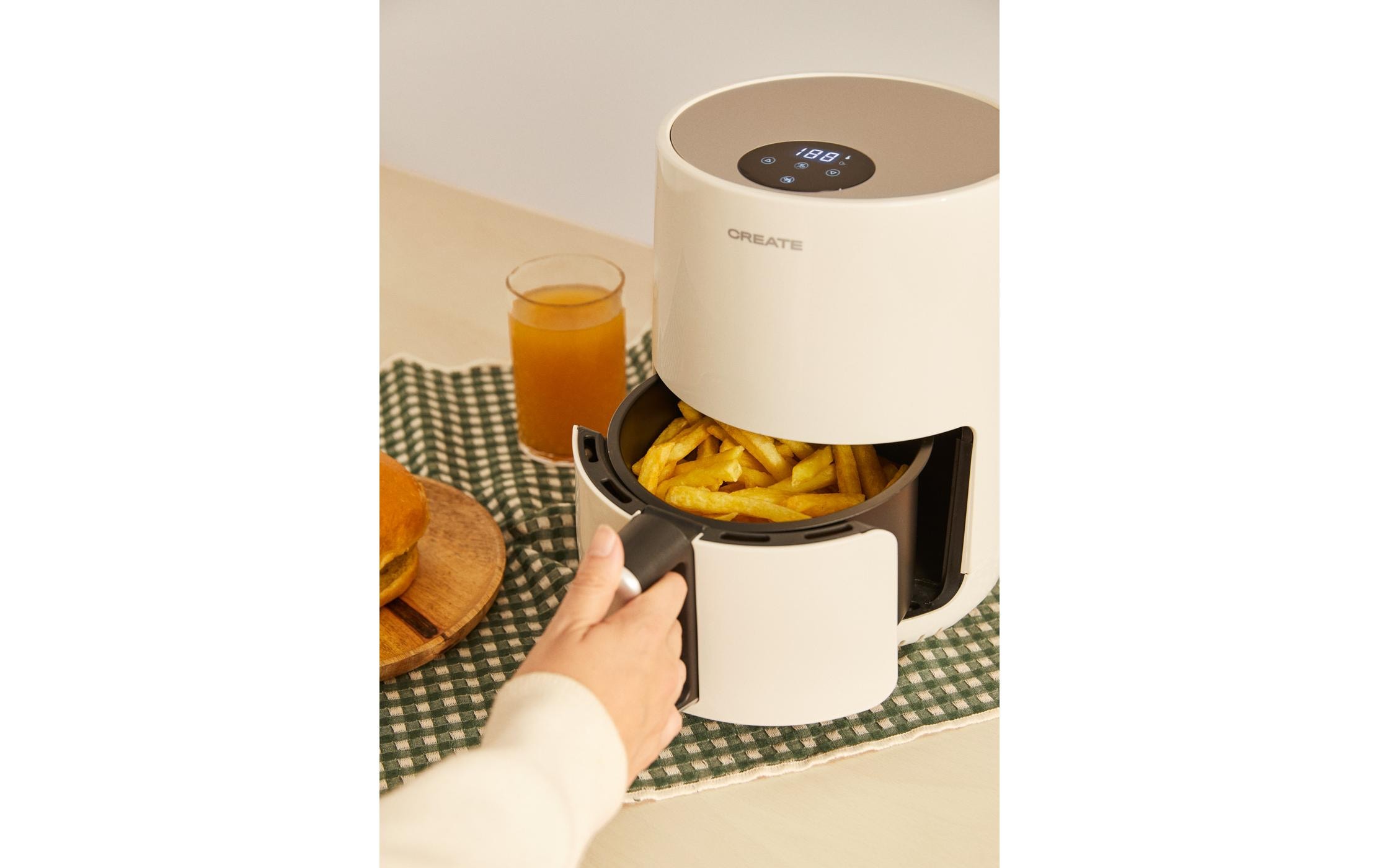 Create Heissluft-Fritteuse Air Fryer Creme 1.5 l