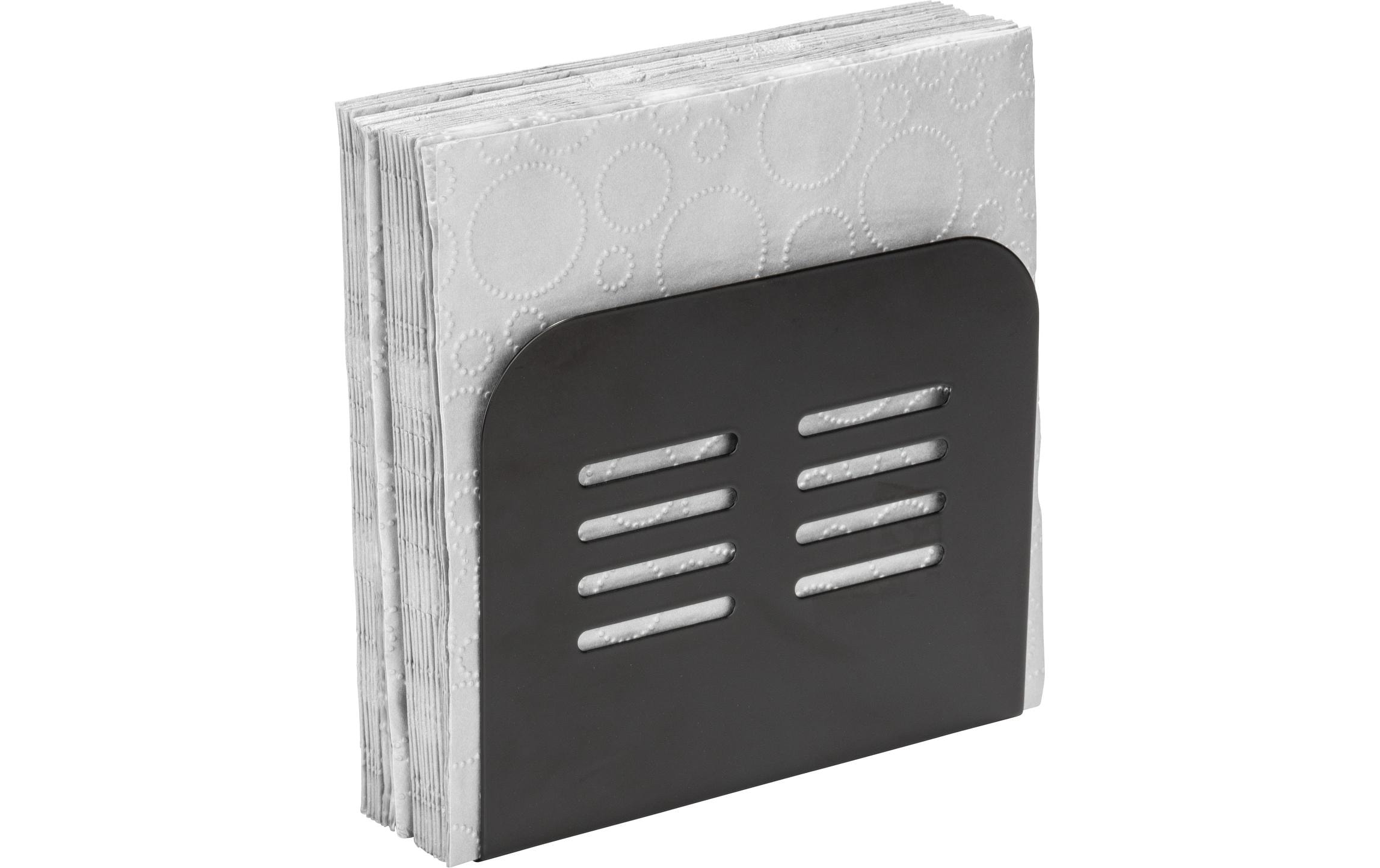 Wenko Serviettenhalter Baco Schwarz