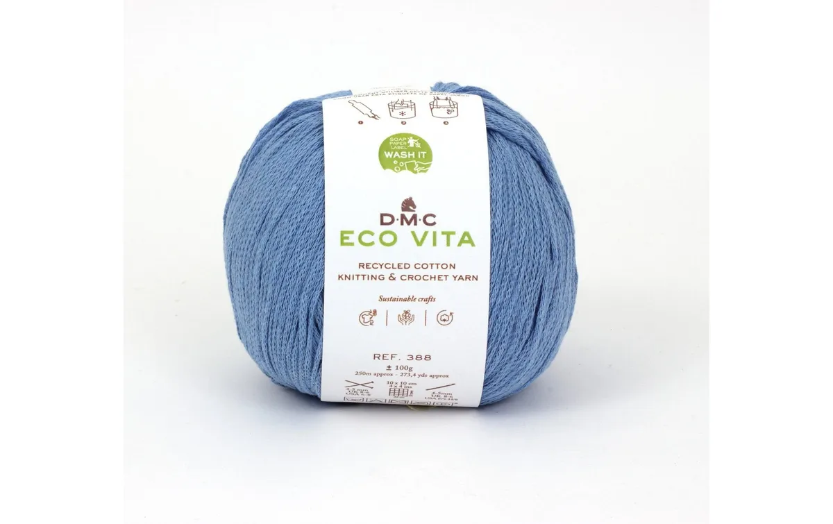 DMC Wolle Eco Vita 100 g, Hellblau DMC Wolle Eco Vita 100 g, Hellblau