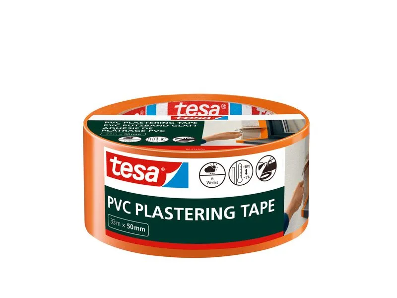 tesa PE Putzband, Orange, 33 m x 50 mm tesa PE Putzband, Orange, 33 m x 50 mm