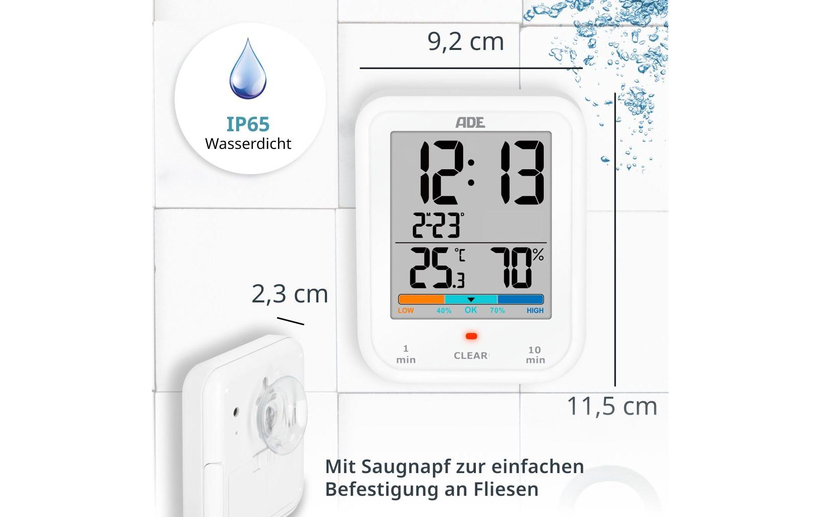 ADE Wetterstation Thermo-Hygrometer Weiss