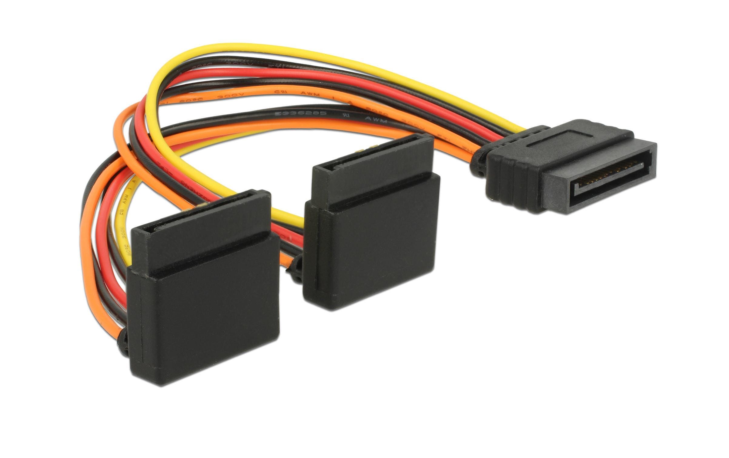Delock Y-Stromkabel SATA - 2x SATA 15 cm, gewinkelt