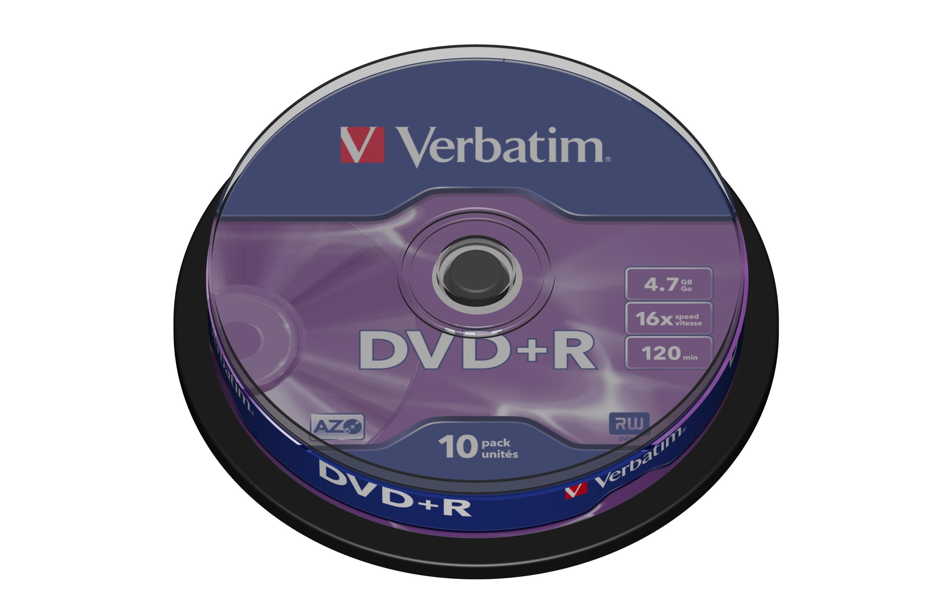 Verbatim DVD+R 4.7 GB, Spindel (10 Stück) Verbatim DVD+R 4.7 GB, Spindel (10 Stück)