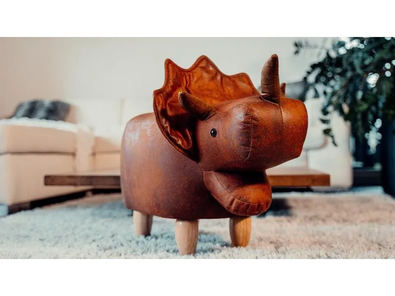 zoosy Kinderhocker Dino Bolle Braun