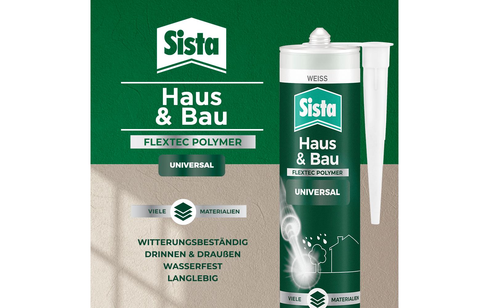 Sista Dichtmasse Haus & Bau Universal Transparent, 280 ml