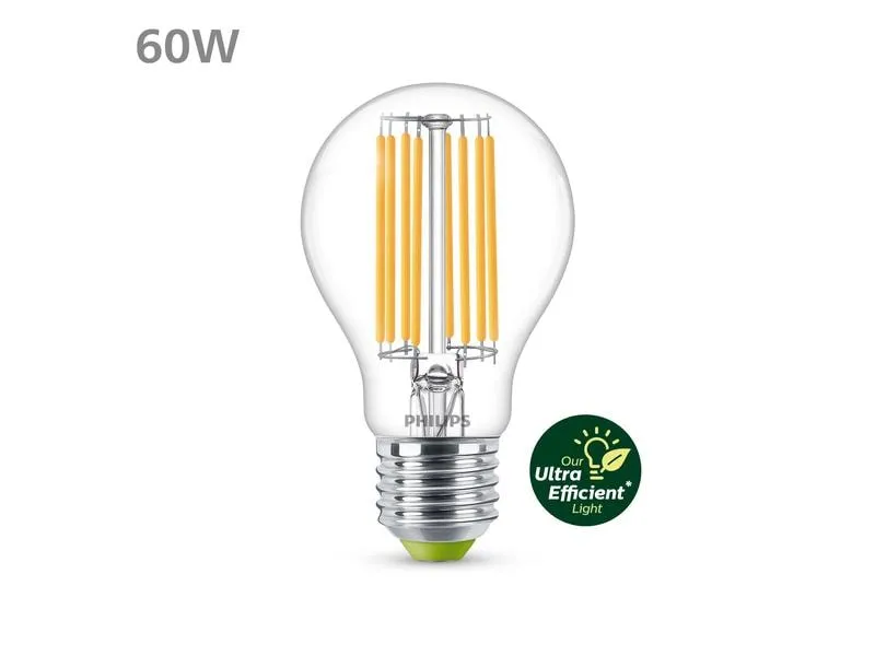 Philips Lampe E27 LED, Ultra-Effizient, Warmweiss, 60W Ersatz Philips Lampe E27 LED, Ultra-Effizient, Warmweiss, 60W Ersatz