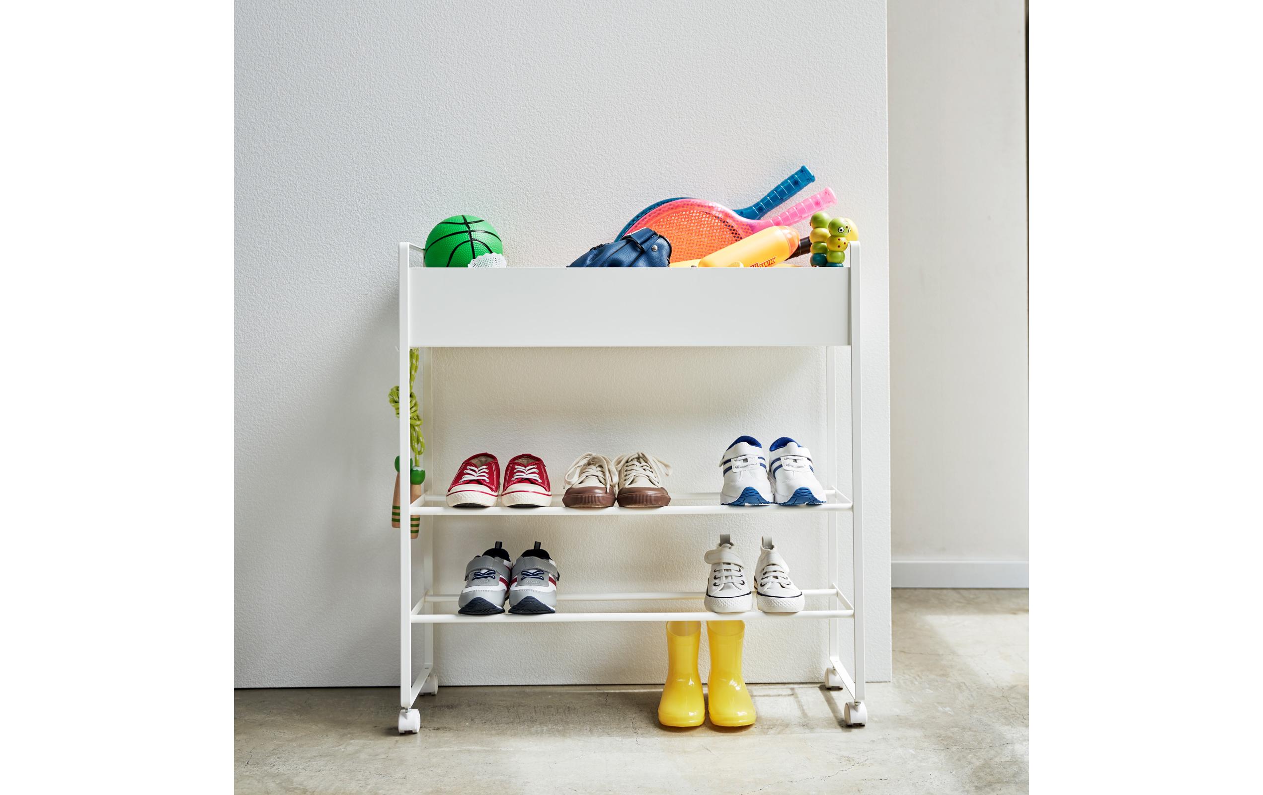 Yamazaki Servierwagen mit Korb Tower Weiss