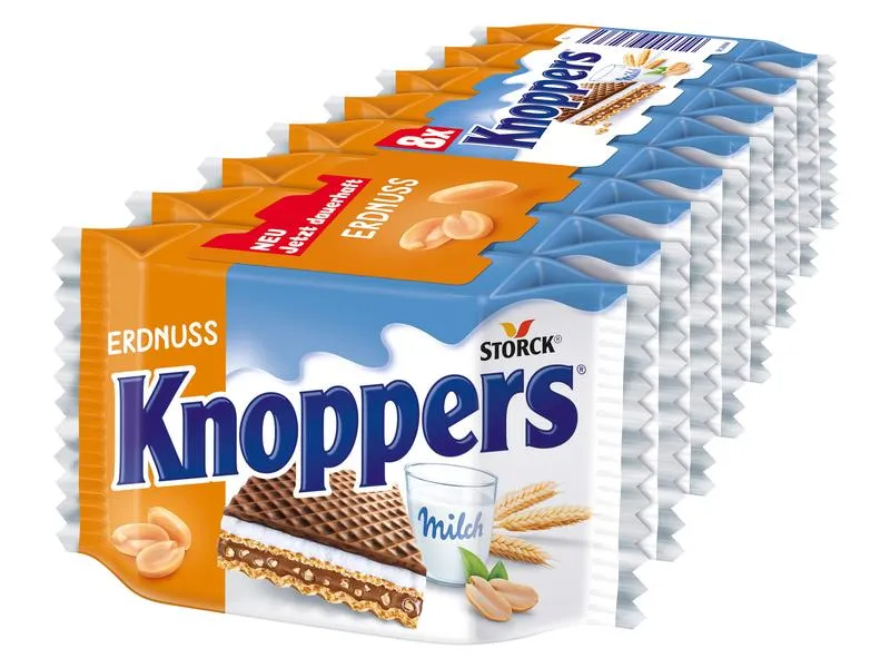 Storck Knoppers Waffeln Erdnuss 8 x 25 g Storck Knoppers Waffeln Erdnuss 8 x 25 g