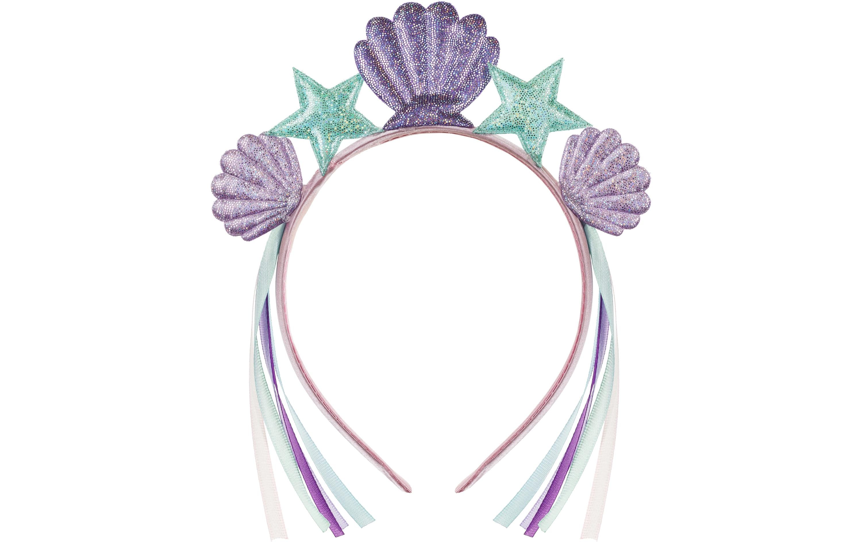 Partydeco Haarreif Meerjungfrau 19.5 x 17.5 cm, Violett/Blau