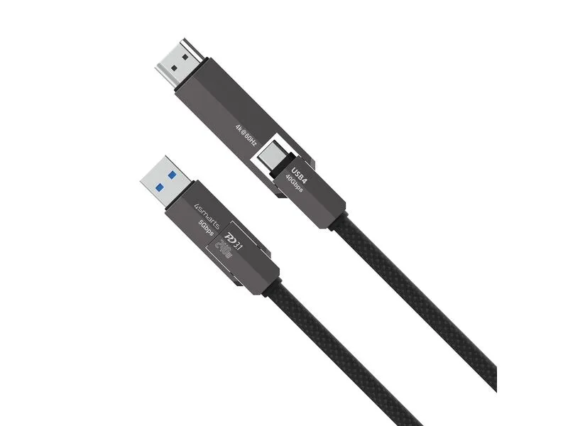 4smarts Kabel ComboCord 4K 240 W USB Type-A/USB Type-C - HDMI, 1.5 m 4smarts Kabel ComboCord 4K 240 W USB Type-A/USB Type-C - HDMI, 1.5 m