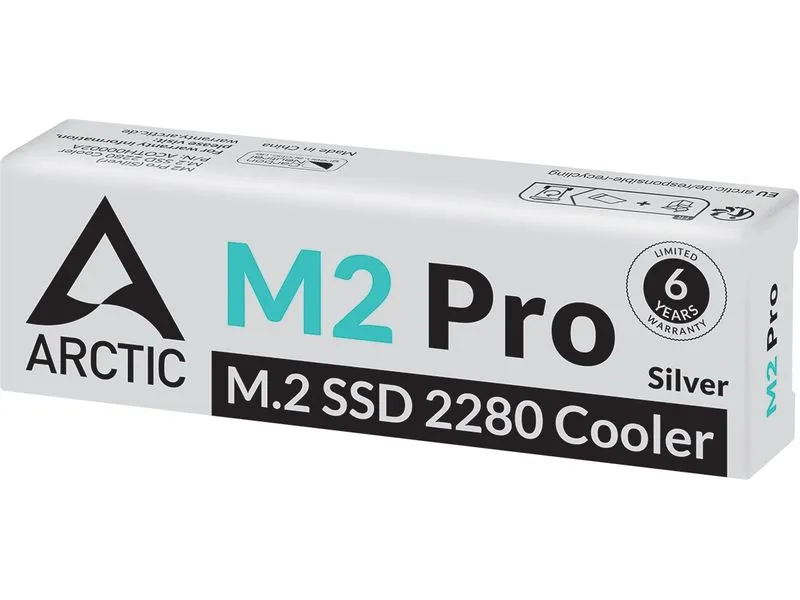 Arctic Cooling SSD Kühlkörper M2 Pro, Silber Arctic Cooling SSD Kühlkörper M2 Pro, Silber