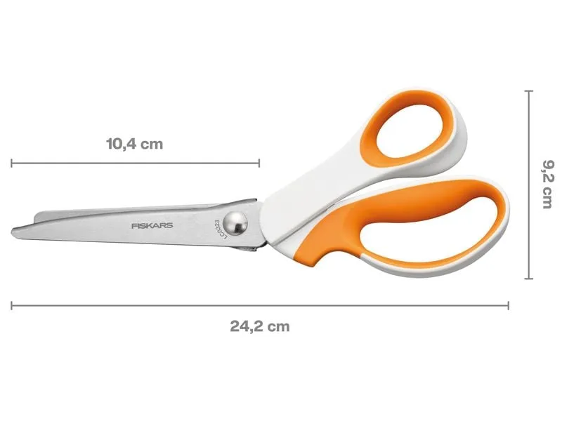 Fiskars Schere Softgrip 24 cm, rostfreier Stahl, Rechtshänder