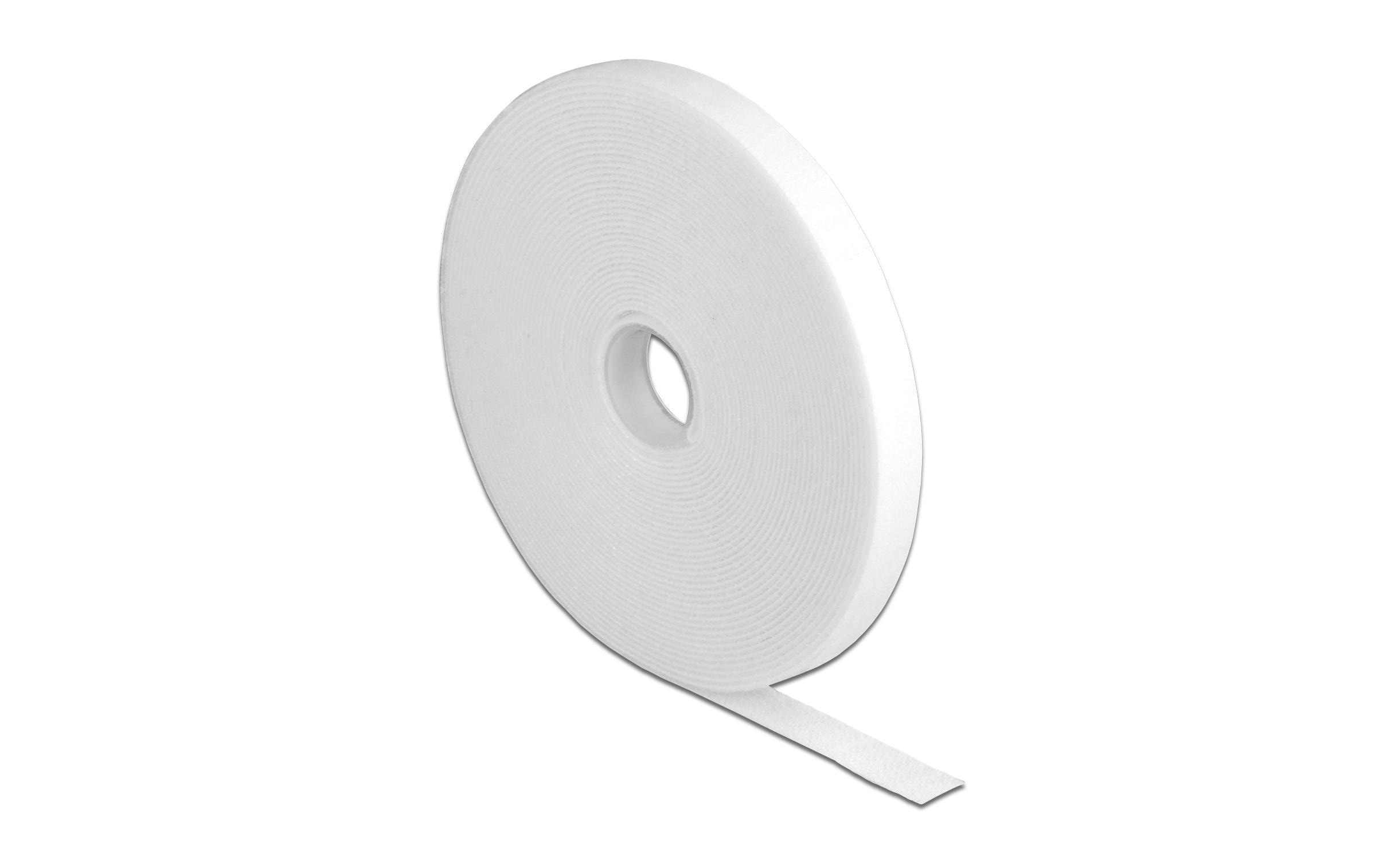 Delock Klettband 10 m x 13 mm Weiss