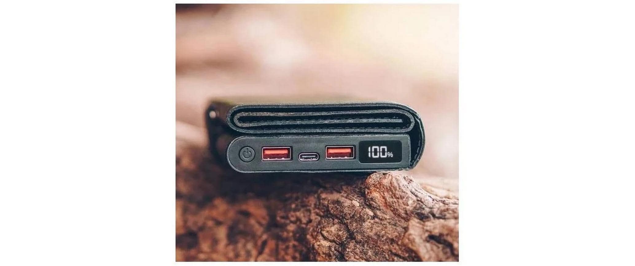 SunSlice Powerbank Electron 8W Sol – Blau, 10000 mAh