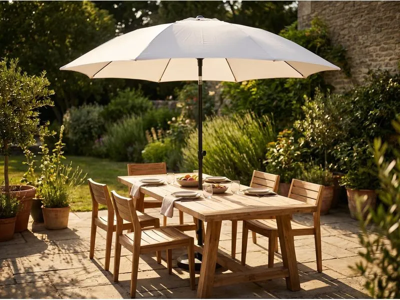 COCON Sonnenschirm TR-004, Ø 270 cm, Push-up, Nature COCON Sonnenschirm TR-004, Ø 270 cm, Push-up, Nature