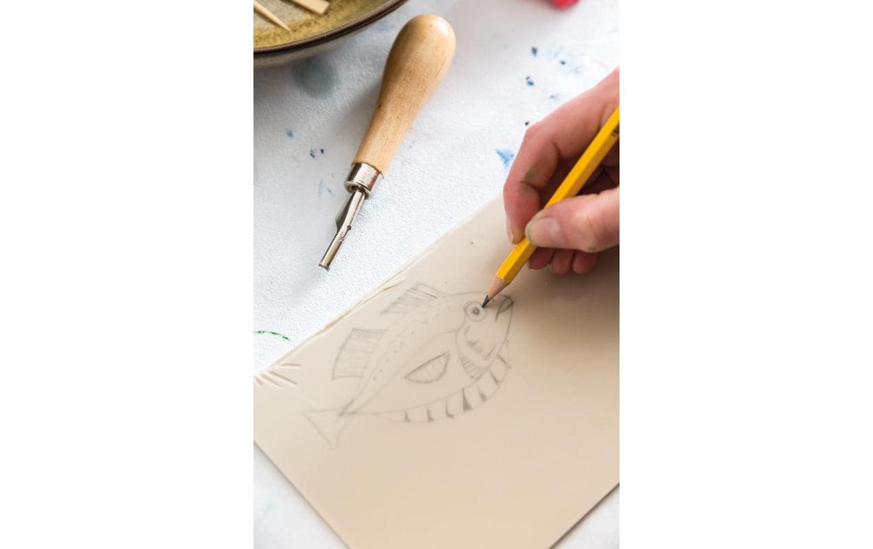 Abig Stempel Zubehör Linolplatte A4, Braun