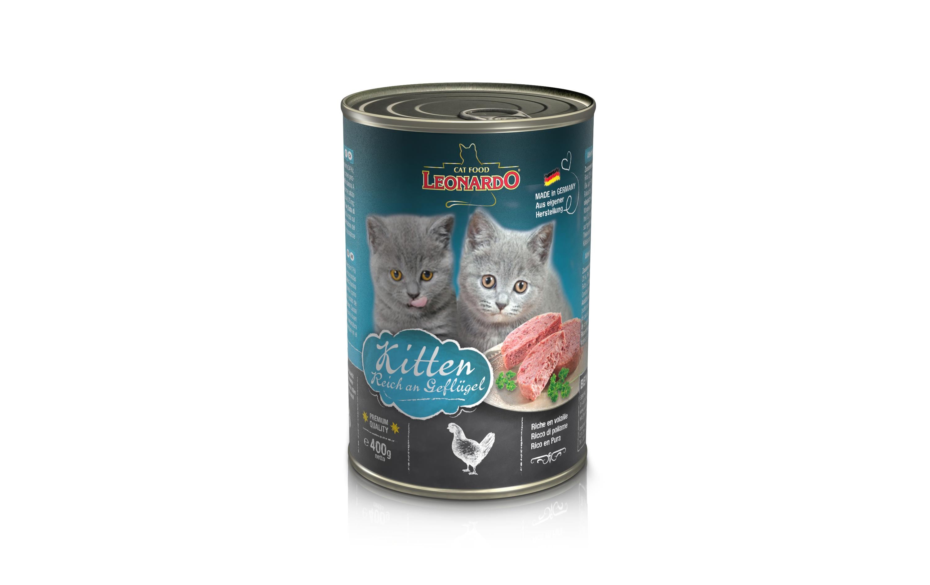 Leonardo Cat Food Nassfutter Kitten, 400 g