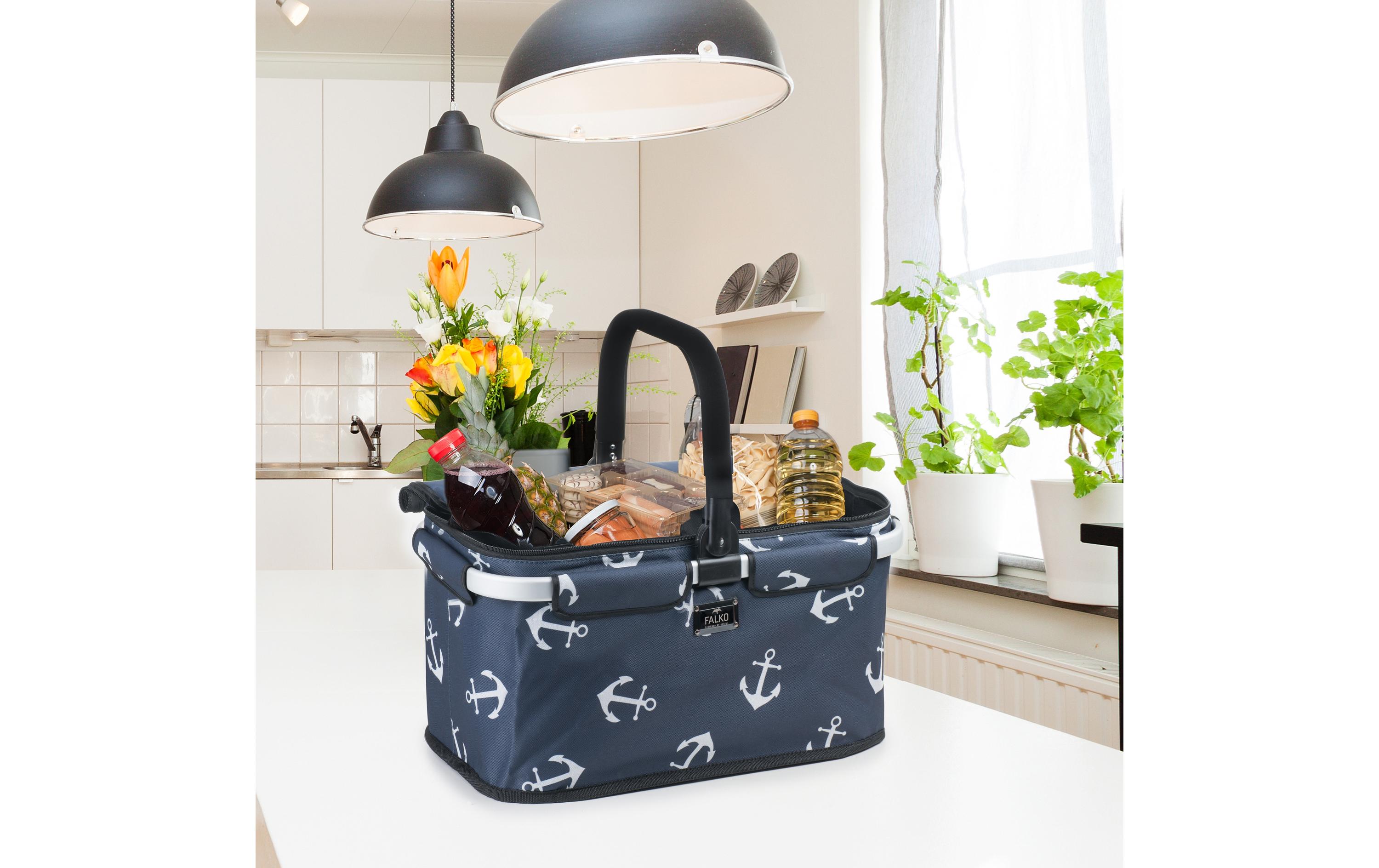 Genius Einkaufskorb Falko mit Ankern Blau Genius Einkaufskorb Falko mit Ankern Blau