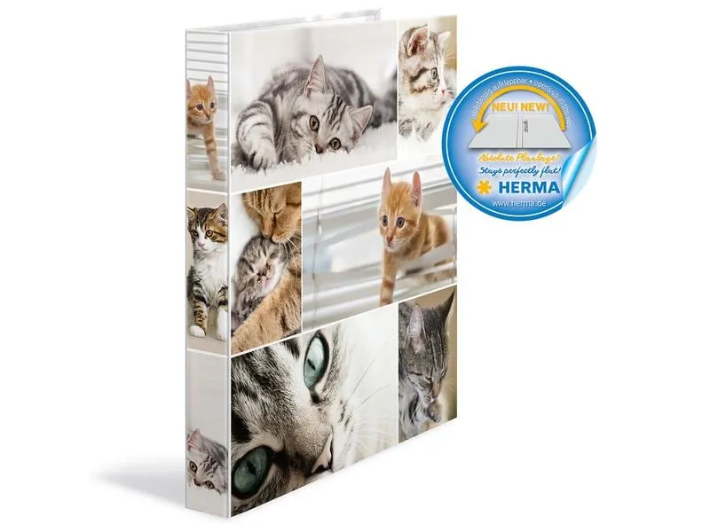 HERMA Ringbuch Katzen 2-Ring 3.5 cm, Mehrfarbig HERMA Ringbuch Katzen 2-Ring 3.5 cm, Mehrfarbig