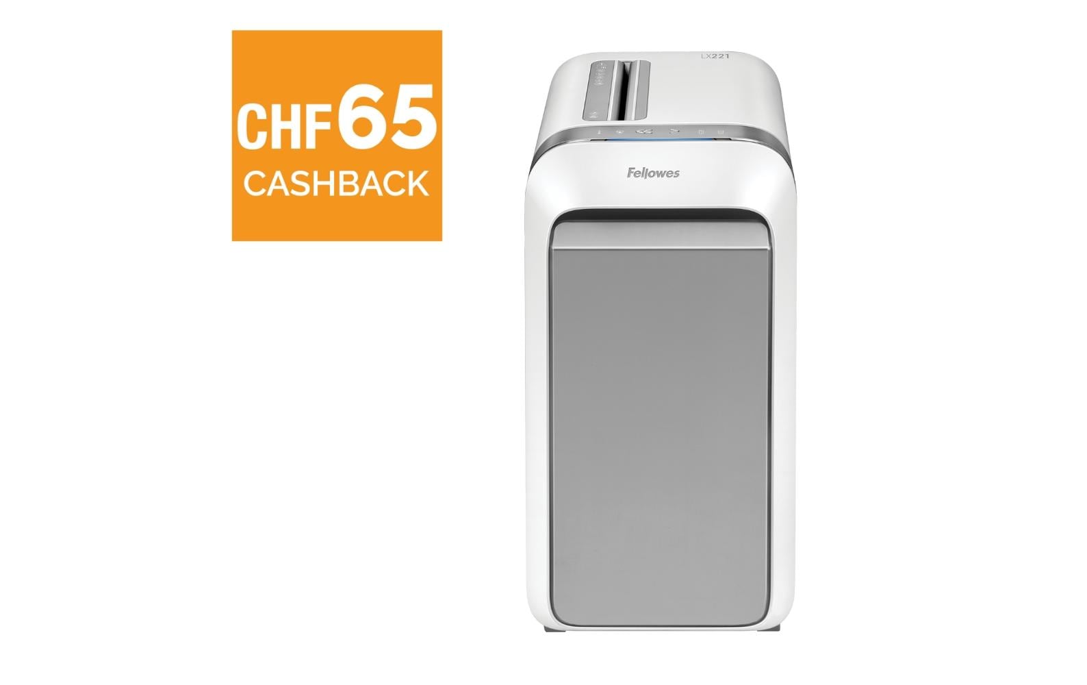 Fellowes Aktenvernichter LX221 P-5, 20 Seiten, Weiss