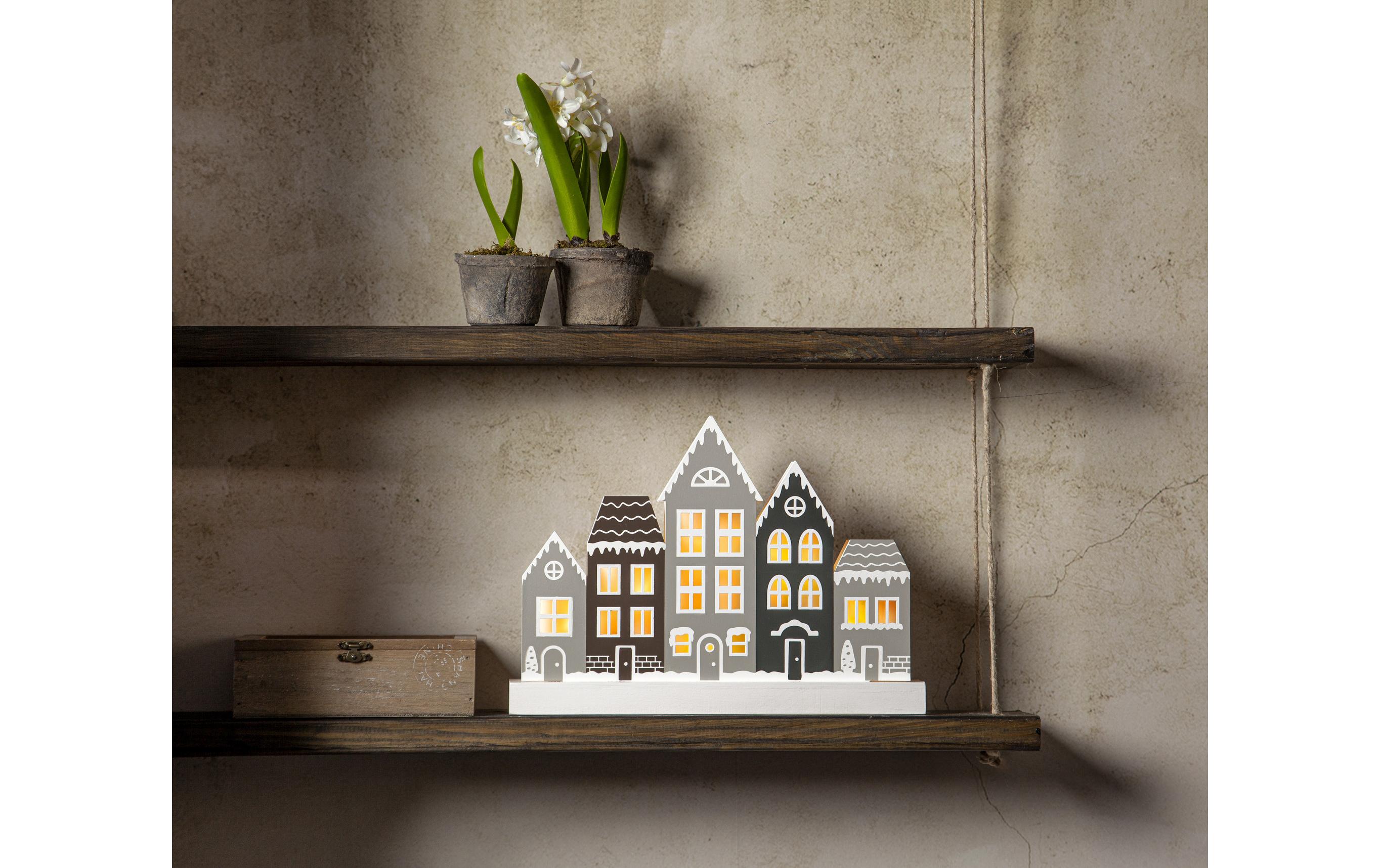 Star Trading Kerzenleuchter VILLA, Warmweiss, 6 LED'S