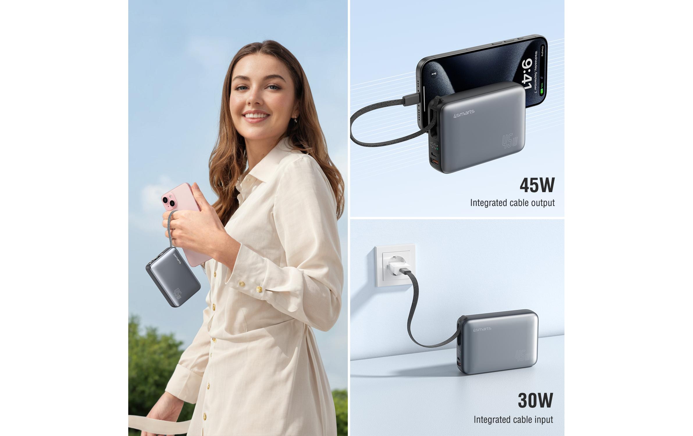 4smarts Powerbank Enterprise Compact 20000 mAh, spacegrau 20000 mAh 4smarts Powerbank Enterprise Compact 20000 mAh, spacegrau 20000 mAh