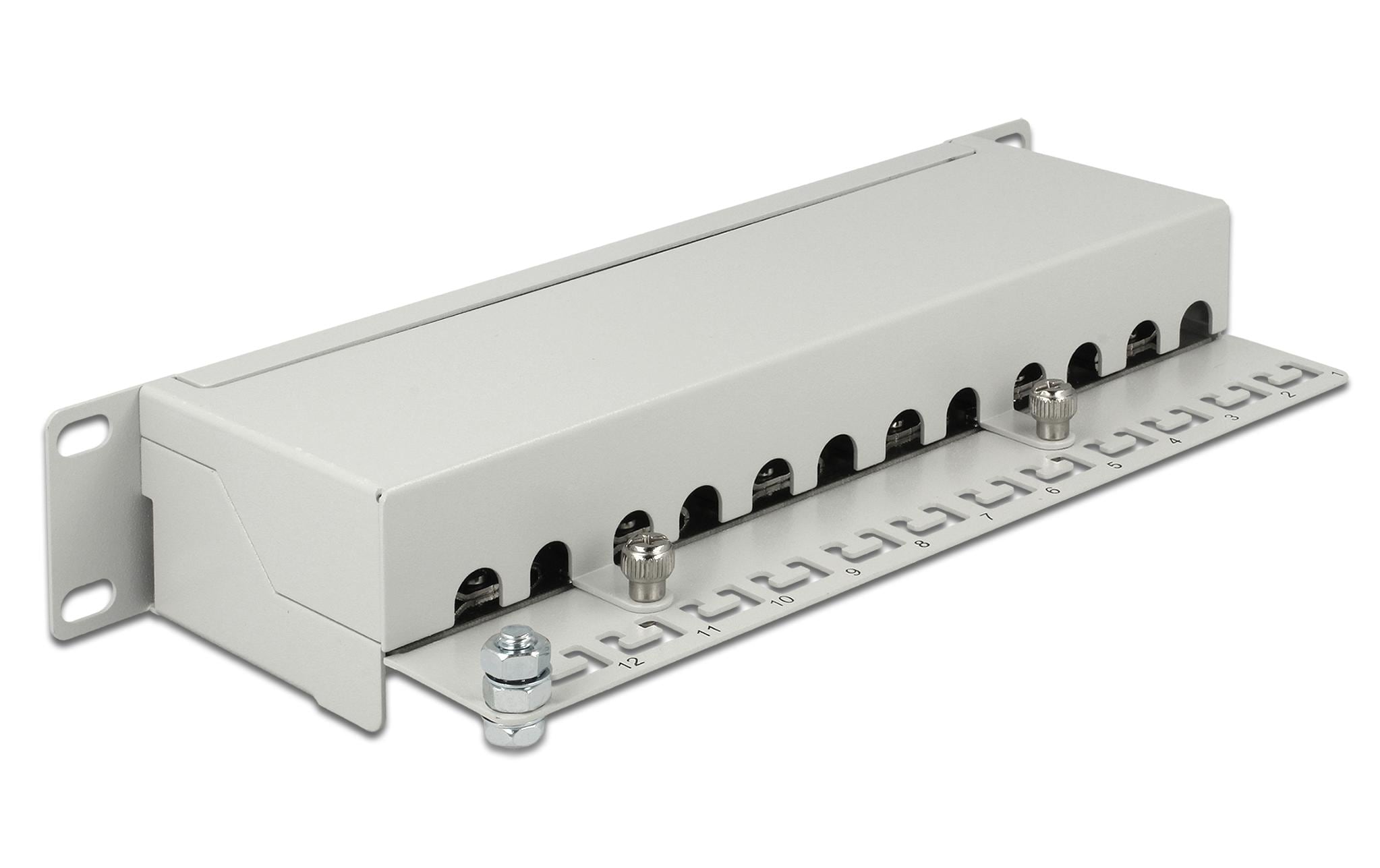 Delock Netzwerkpanel 12 Port 10 Cat.6A LSA Grau Delock Netzwerkpanel 12 Port 10 Cat.6A LSA Grau