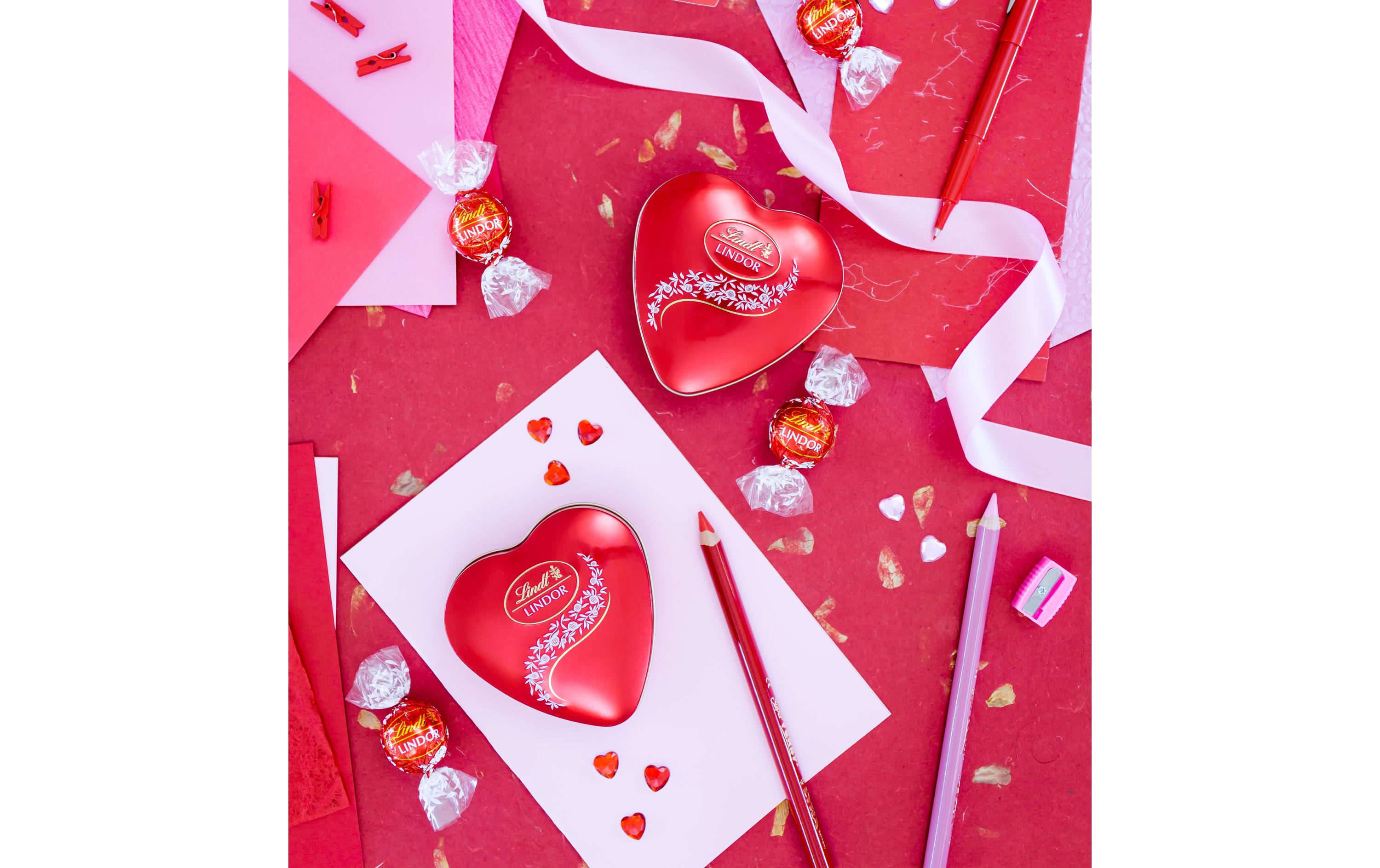 Lindt Schokoladen-Pralinen Lindor Kugeln Milch Herz 62 g