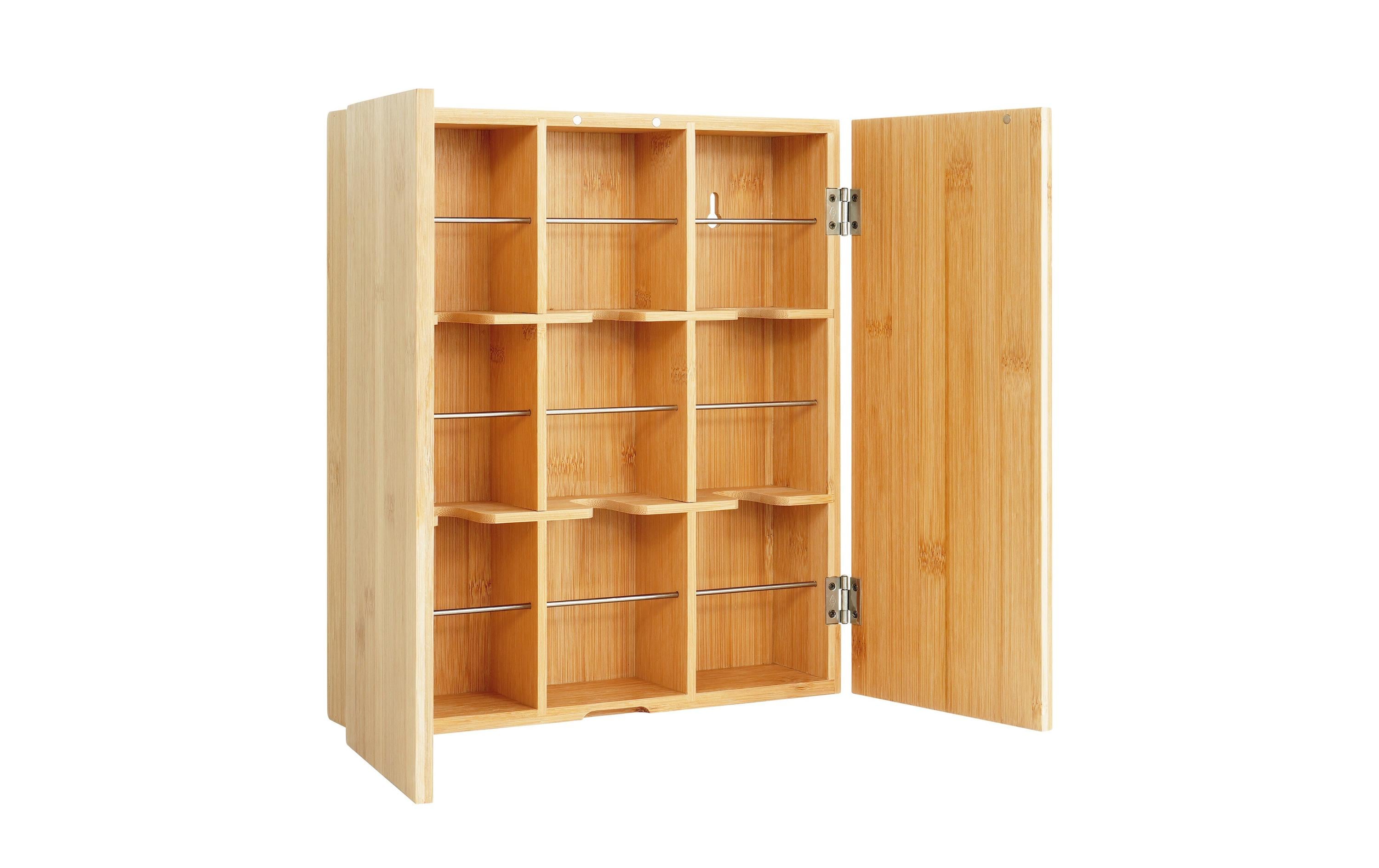 relaxdays Teebeutel-Box Hellbraun