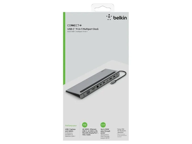 Belkin Dockingstation USB-C Multiport Dock 11-in-1 Belkin Dockingstation USB-C Multiport Dock 11-in-1