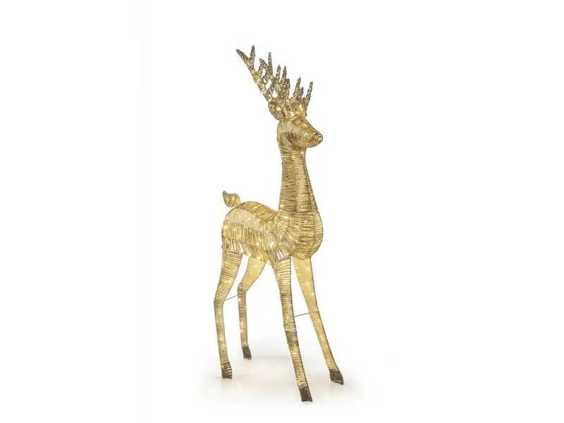 STT LED-Figur Gold reindeer, 180 cm, Gold