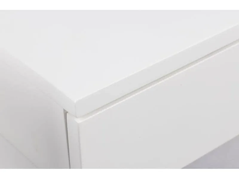 AC Design Nachttisch Ashlan 40 cm x 16.5 cm, Weiss glanz
