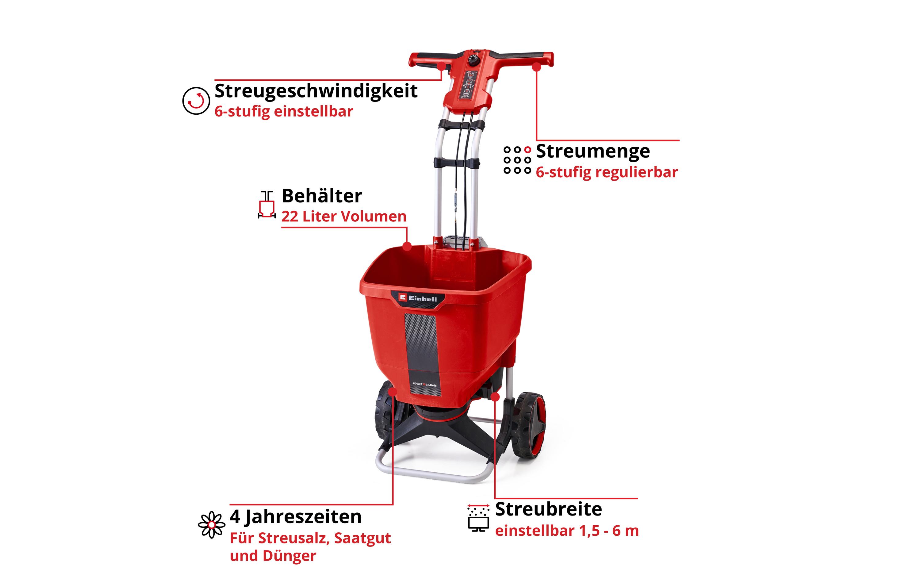 Einhell Akku-Streuwagen, GE-SR 18/22 Li-Solo Einhell Akku-Streuwagen, GE-SR 18/22 Li-Solo