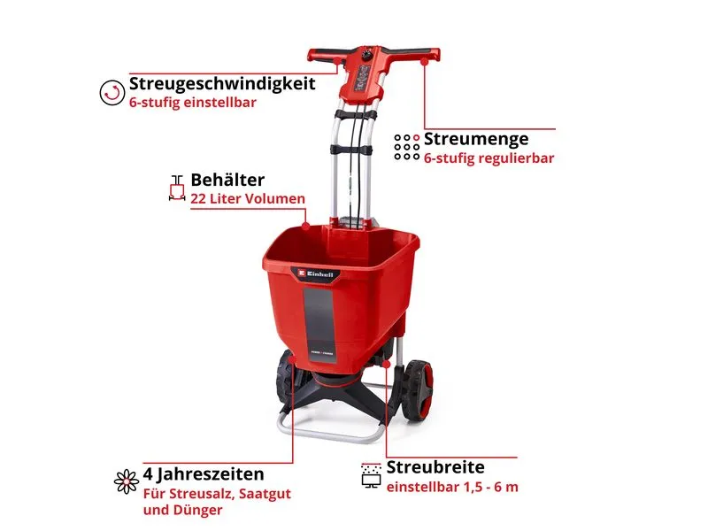 Einhell Akku-Streuwagen, GE-SR 18/22 Li-Solo Einhell Akku-Streuwagen, GE-SR 18/22 Li-Solo