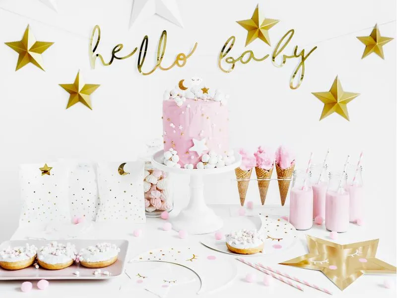 Partydeco Girlande Hello Baby 0.7 m, Gold Partydeco Girlande Hello Baby 0.7 m, Gold